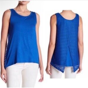 NWT Royal blue Split Back top